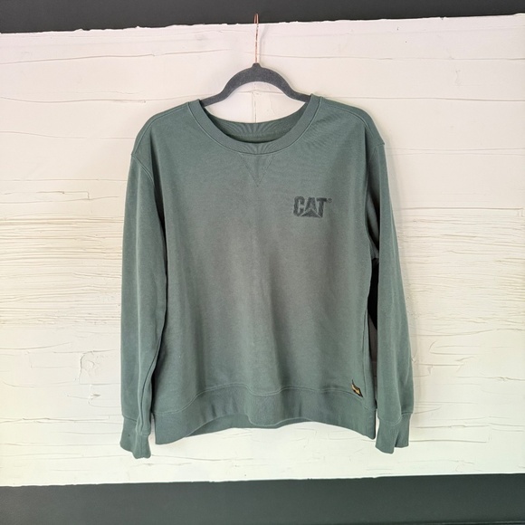 CAT Construction Pullover Sweater | Size L | Forest Green - Picture 3 of 3